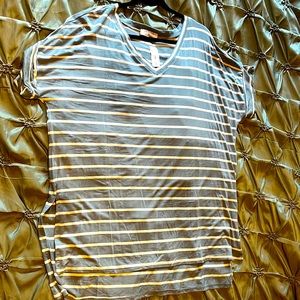 Cap sleeve sailor stripe XL women’s shirt